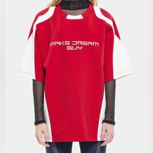Unisex Crewneck Shirts Blouse Tops Letter Tee Shirt